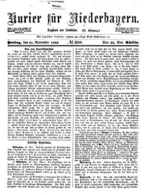 Kurier für Niederbayern Freitag 21. November 1856