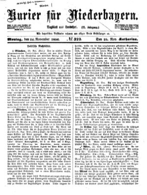 Kurier für Niederbayern Montag 24. November 1856