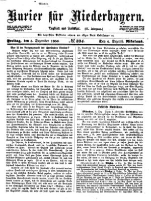 Kurier für Niederbayern Freitag 5. Dezember 1856