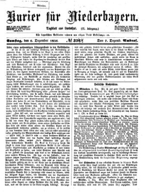 Kurier für Niederbayern Samstag 6. Dezember 1856