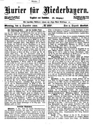 Kurier für Niederbayern Montag 8. Dezember 1856