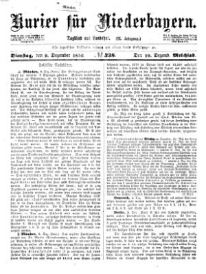 Kurier für Niederbayern Dienstag 9. Dezember 1856