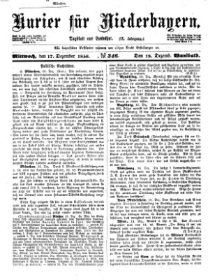 Kurier für Niederbayern Mittwoch 17. Dezember 1856