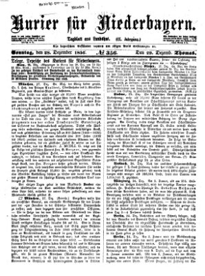 Kurier für Niederbayern Sonntag 28. Dezember 1856