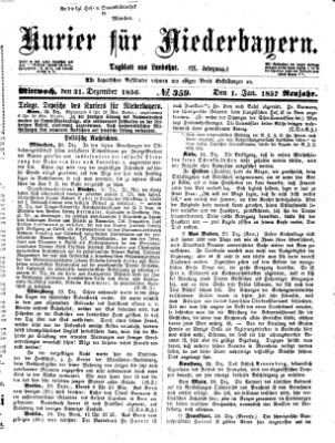 Kurier für Niederbayern Mittwoch 31. Dezember 1856