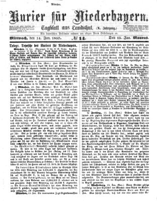 Kurier für Niederbayern Mittwoch 14. Januar 1857