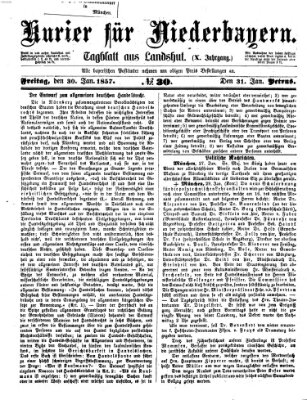 Kurier für Niederbayern Freitag 30. Januar 1857