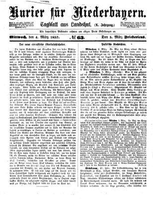 Kurier für Niederbayern Mittwoch 4. März 1857