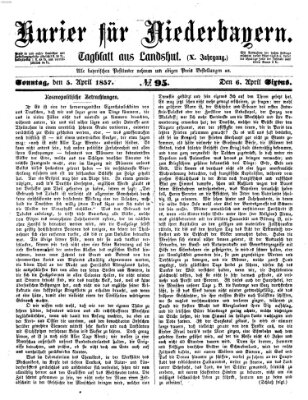 Kurier für Niederbayern Sonntag 5. April 1857