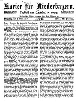 Kurier für Niederbayern Sonntag 3. Mai 1857