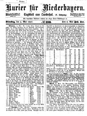 Kurier für Niederbayern Dienstag 5. Mai 1857