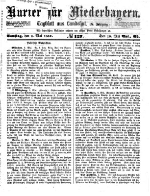 Kurier für Niederbayern Samstag 9. Mai 1857