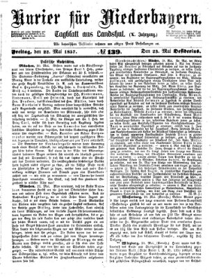 Kurier für Niederbayern Freitag 22. Mai 1857