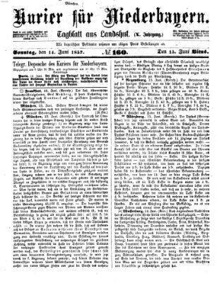 Kurier für Niederbayern Sonntag 14. Juni 1857