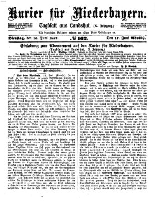 Kurier für Niederbayern Dienstag 16. Juni 1857