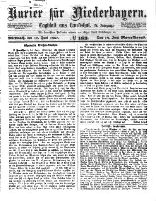 Kurier für Niederbayern Mittwoch 17. Juni 1857