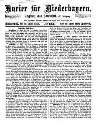 Kurier für Niederbayern Donnerstag 18. Juni 1857