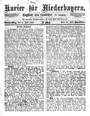 Kurier für Niederbayern Donnerstag 9. Juli 1857