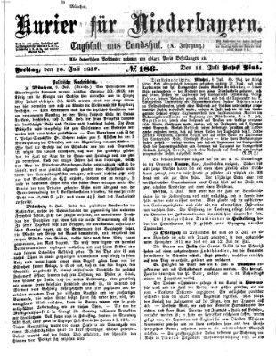 Kurier für Niederbayern Freitag 10. Juli 1857