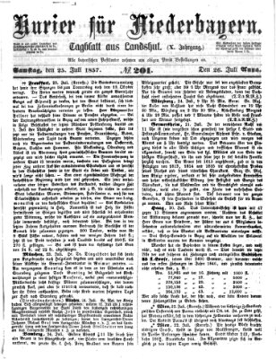 Kurier für Niederbayern Samstag 25. Juli 1857