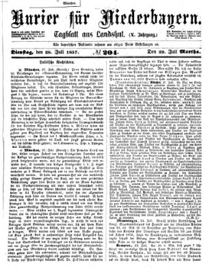 Kurier für Niederbayern Dienstag 28. Juli 1857