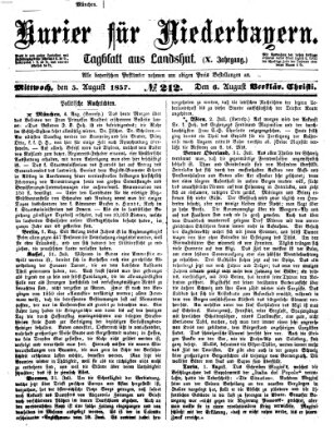 Kurier für Niederbayern Mittwoch 5. August 1857