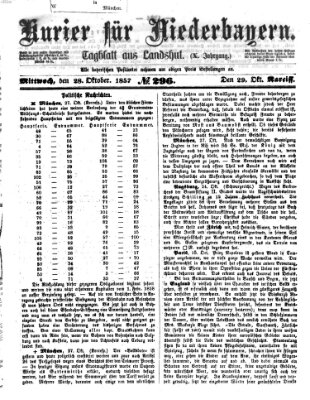 Kurier für Niederbayern Mittwoch 28. Oktober 1857