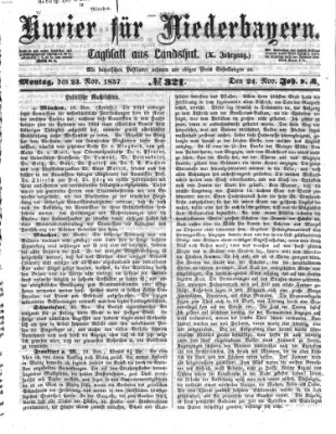 Kurier für Niederbayern Montag 23. November 1857