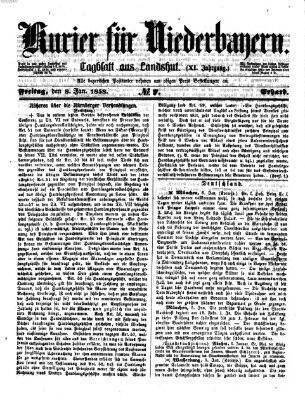 Kurier für Niederbayern Freitag 8. Januar 1858