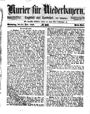 Kurier für Niederbayern Sonntag 31. Januar 1858