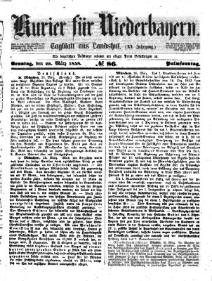 Kurier für Niederbayern Sonntag 28. März 1858