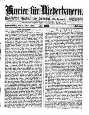 Kurier für Niederbayern Donnerstag 6. Mai 1858