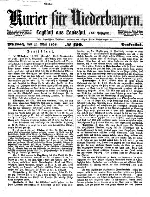 Kurier für Niederbayern Mittwoch 12. Mai 1858