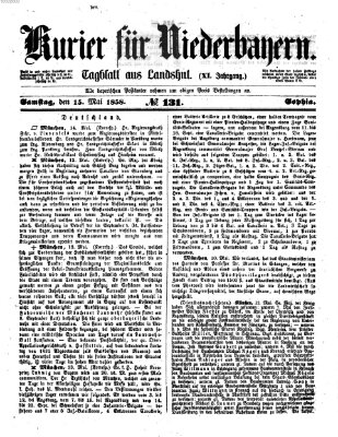 Kurier für Niederbayern Samstag 15. Mai 1858