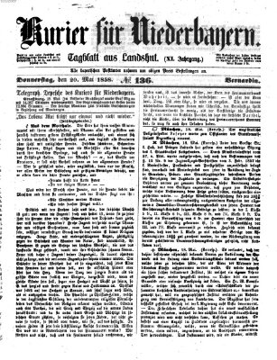 Kurier für Niederbayern Donnerstag 20. Mai 1858