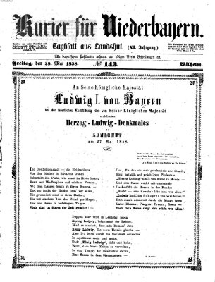 Kurier für Niederbayern Freitag 28. Mai 1858