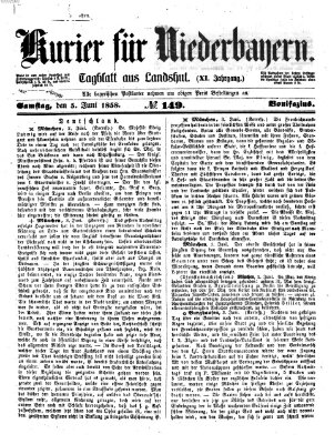 Kurier für Niederbayern Samstag 5. Juni 1858