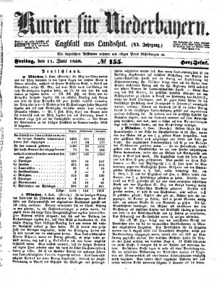 Kurier für Niederbayern Freitag 11. Juni 1858