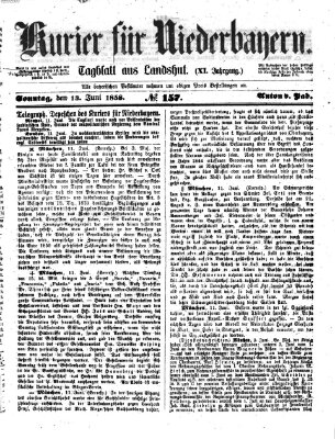 Kurier für Niederbayern Sonntag 13. Juni 1858