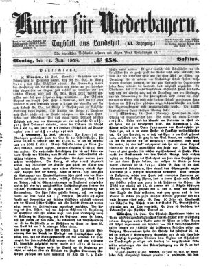 Kurier für Niederbayern Montag 14. Juni 1858