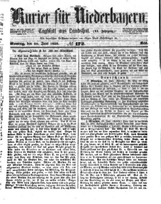 Kurier für Niederbayern Montag 28. Juni 1858