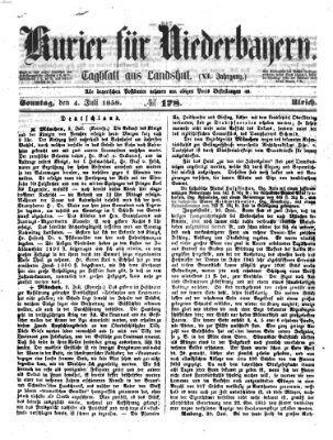 Kurier für Niederbayern Sonntag 4. Juli 1858