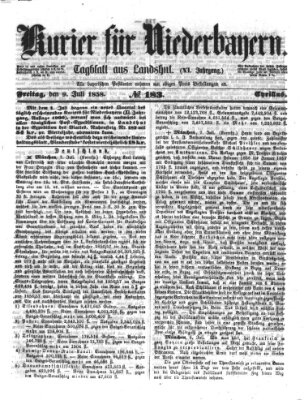 Kurier für Niederbayern Freitag 9. Juli 1858