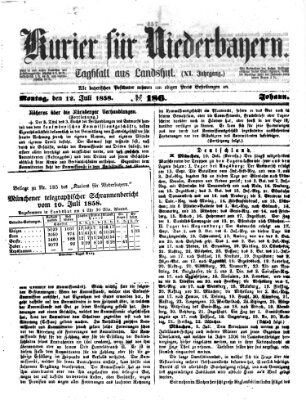 Kurier für Niederbayern Montag 12. Juli 1858