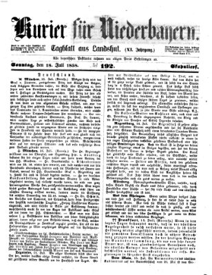 Kurier für Niederbayern Sonntag 18. Juli 1858