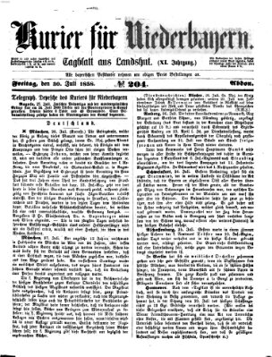 Kurier für Niederbayern Freitag 30. Juli 1858