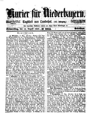 Kurier für Niederbayern Donnerstag 19. August 1858