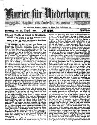 Kurier für Niederbayern Montag 23. August 1858