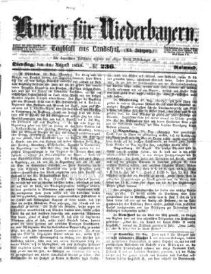 Kurier für Niederbayern Dienstag 31. August 1858