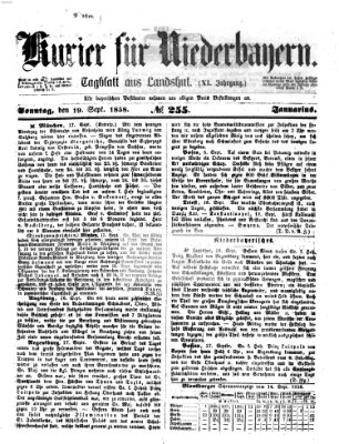 Kurier für Niederbayern Sonntag 19. September 1858